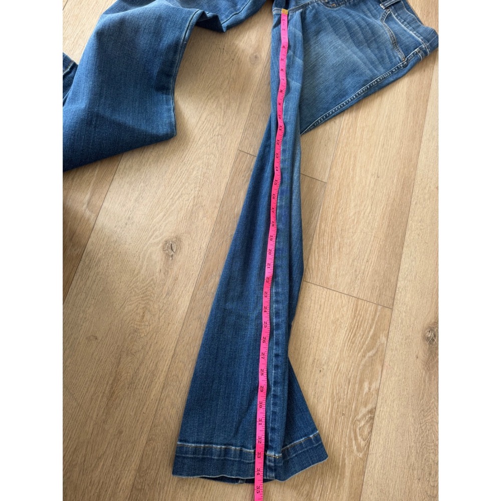 SPANX EveryWear Pull-On Flare Jeans Vintage Indigo Blue Denim Large - Picture 13 of 13